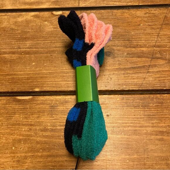 Kate Spade 3 Pairs of Low Cut Cozy Socks Navy Blue Green Teal NWT One Size - Picture 7 of 7